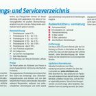 Übernachtungs- und Serviceverzeichnis: Kategorien, Preiskategorien, Zeichen und Entfernungen, Infos zu Mietstationen und Korrekturen.