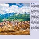 Text: "Highlight", "Der Erzberg", informative Beschreibung des Erzbergs. 
Foto: Berg mit Steinbruch, Straßen, grüne Vegetation, Berge im Hintergrund.