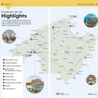 "Entdecken Sie die Highlights" mit Karte von Mallorca, markiert mit Sehenswürdigkeiten wie Kathedrale La Seu und Coves del Drac.