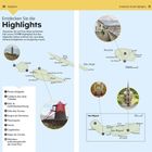 Entdecken Sie die Highlights: Karte mit markierten Sehenswürdigkeiten der Azoreninseln inklusive Fotos von Wahrzeichen.