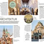 Prags Architektur: Vielfalt von Romanik bis Dekonstruktivismus. Jugendstil: Café Imperial, Prager Hauptbahnhof.