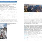 "Die schönsten Klettersteige für Einsteiger", "Routenverlauf", "Gehzeiten", "Orientierung". Links Bild: Person auf Bergsteig. Rechts: Berglandschaft.