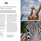 **Wo kann man die schönste Safari machen?** Oben: Giraffen im Chobe-Nationalpark. Unten: Zebra im Kruger-Nationalpark.