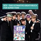 BTS – Das ultimative Kreativbuch für Super-Fans. Eine Gruppe von sieben Personen in Anzügen, lächelt in die Kamera.