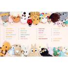 Seite 2: Inhalt mit unter anderem Grazia Giraffe, Tilly Tiger, Helena Hund. Oben Plüschtiere in Form verschiedener Tiere.