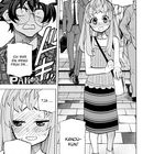 Text: "Ich war ein wenig früh dr...", "Ka...", "Kanou-kun!", "Tja... Lass uns losgehen..."
Eine Manga-Szene mit jungen Charakteren, emotional gezeichnet.