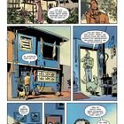 Comicstil: Eine Frau spricht in einem Garten zu einer Pflanze. Ein Mann telefoniert. Szenen in Innenräumen und Außentreppen.