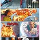 Comic: Spider-Man flieht mit einer Person, wird von einer Flammenfigur verfolgt. Dialoge: „Sperr Korridor 8C!“, „Hab ihn!“.