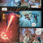 Comic: Ein Held mit Energielaser trifft auf eine Frau mit leuchtenden Augen. Text: "Nicht übel", "Kraka-Thrang".