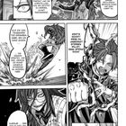 Texte: "Faszinierend?", "Das Timing ist also perfekt...", "Ach ja?", "Geht's noch?!", "Als ich von Tsubakiris Tod...", "Kurzum...". Anime-Illustration.