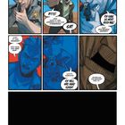 Mehrere Szenen in Comic-Stil mit Dialogen über eine bedrohliche Situation, Waffen und Befehle. Blau und rote Hintergründe.