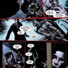 Comic-Stil: Dunkle Gestalt mit Umhang spricht mit einem besorgten Mann. Spannung und Geheimnisse in den Dialogen.