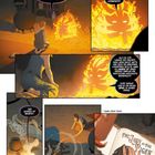 Comic-Szenen mit Feuer, Texten in Sprechblasen über Auswege und einem Buch mit dem Titel "THE LADY OR THE TIGER".