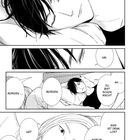 Eine Manga-Illustration zeigt zwei Personen im Bett. Dialoge: "Hm." "Morgen..." "Du bist schon wach?" "Was ist denn los?"