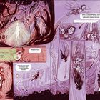 Ein schwebendes Wesen in einem Wald, mit Dialogen über Ausfälle und Kristallberge, Fliegen unter einem leuchtenden Himmel.