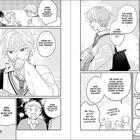 Eine Manga-Illustration mit Schülern in Schuluniformen in verschiedenen Panels, die miteinander sprechen.