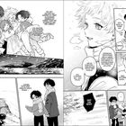 Eine Gruppe von Kindern spielt im Schnee. Der Text beschreibt Erinnerungen an ihre Kindheit und familiäre Bindung.