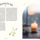 "Bedeutung für dich", groß geschrieben. Rechts: brennende Kerze, Text: "Affirmation". Links: Mistletoe-Zweig.