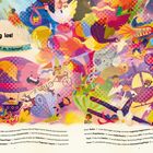 Flieg los! Wovon willst du träumen? Bunte, fantasievolle Szene mit fliegenden Objekten und fröhlichen Kindern in leuchtenden Farben.