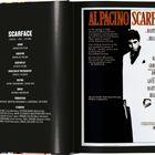 Links Details zu "Scarface": Genre, Regisseur, Drehbuchautor, Musik, Besetzung. Rechts Filmposter mit Al Pacino.