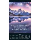 Text: "Herr, ich sehe deine Welt, das weite Himmelszelt…" Darunter ein Bergbild, Kalender für Mai.