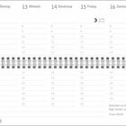 Kalenderseite für Januar, Woche 2: Montag, 11. bis Sonntag, 17. Zitat: „Zwischen zu früh und zu spät…“ Franz Werfel.
