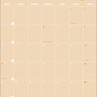 Kalender für Mai, oben links "MAI" in Rot und Blau, oben rechts zwei stilisierte Vögel in Rot und Gelb.