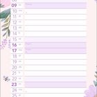 Kalender im Mai mit Feiertagen. Florale Illustration in Lila, Grün; Blumen, Blätter, Kolibri, Biene.