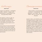 Links: Kürbissuppe mit Zutaten und Anleitung. Rechts: Champignoncremesuppe, ebenfalls mit Zutatenliste und Rezept.