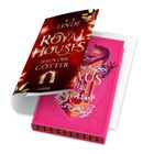 „ROYAL HOUSES: Haus der Götter“ von K.A. Linde, rotes Cover mit goldenen Verzierungen und Torbögen.
