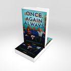 "ONCE, AGAIN, ALWAYS", "Roman", "AMANDA GAYLE", "Lübbe". Illustration: Zwei Personen auf einem Sofa mit Hund, Bücherregal im Hintergrund.