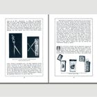 Ein Text über historische Zahnstocher von Heinrich Zedler. Links Fotos historischer Zahnstocher. Rechts Abbildungen von Etuis.