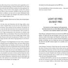 Seite 43: "LICHT IST FREI. DU BIST FREI ∞ Du kannst nur dein eigenes Licht ignorieren. Verraten kannst du es nicht."