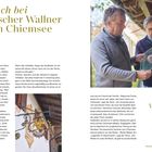 Besuch bei Fischer Wallner am Chiemsee. Das Wichtigste beim Fisch ist seine Frische. Zwei Männer begutachten ein Fischernetz.