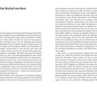 Auf der Seite steht der Text "Der Bischof von Rom" als Titel. Der restliche Text behandelt kirchliche Hierarchien und Konstantins Einfluss.