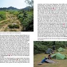 Westliche Pyrenäen. Schattenloser Aufstieg zu unserem ersten Gipfel, dem Xoldokogaina. Campingszene mit Zelten und Wanderern.