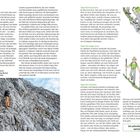 Gras und Schrofen, Tipps für kurzes Gras, Tipps für langes Gras, Tipps für Schrofen. Zwei Illustrationen von Menschen im Gelände.