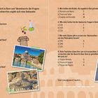 Ein Quiz über Rom mit Fragen zu Sehenswürdigkeiten. Zwei Fotos zeigen den Petersdom und die Spanische Treppe.