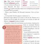 admirer: bewundern, hocher la tête: nicken, tellement: dermaßen. Text über ein Abendessen und Diskussion über Édouard.