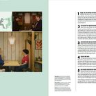 Texte: Wahl des richtigen Settings. Gestalten des Hintergrunds. Ausgewogene Beleuchtung. Sprich mit mir. Die eigene Perspektive hinzufügen. 

Eine Illustration zeigt Personen, die sich gegenübersitzen. Bilder zeigen Gespräche in einem Zug und an einem Tisch.