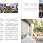 Links oben: "Vorherige Doppelzeile", daneben "Links" und "Rechts". Unten: "Unten". Moderne Architektur mit Gartenansicht.