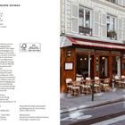 Verlagsgruppe Patmos: Nachhaltigkeit, Sicherheit, Lebensgrundlagen. Bild: Bistrot mit roten Markisen, Tische, Stühle auf Gehweg.