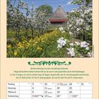 Kalender für Mai 2027. Wettervorhersage: Anfang warm; Regen am 10.-13. und 16.; Ende des Monats regnerisch und kühl.