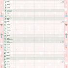 Kalender für Mai 2027, dekorativ mit Pflanzensymbolen auf grünem Hintergrund, Tage und Wochentage in Spalten.