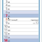 MÄRZ 2027 Kalender, bebildert mit Gemälde von Carl Larsson: Kind in Rot mit Mann und Mädchen auf Wiese.