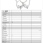 Handschriftlich: "Es gibt Menschen, die fühlen sich gut an - von Anfang an." Darunter eine Zeichnung von zwei sich haltenden Händen.