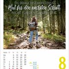 "Du brauchst immer nur Mut für den nächsten Schritt, nicht für den ganzen Weg." Kalender zeigt Donnerstag, 8. April.