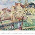 Mai 2024. Illustration: Blühender Garten mit Bäumen, zwei Personen im Vordergrund. Häuser und blauer Himmel im Hintergrund.