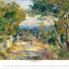 Ein Kalenderblatt für Mai 2023 mit einem impressionistischen Gemälde von Landschaft mit Bäumen und Pfad.