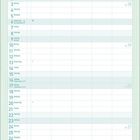 „BEE HAPPY“ und  „5-2027“ stehen oben, ein Dackel als Biene verkleidet, darunter ein Kalender für Mai, Notizbereich unten.